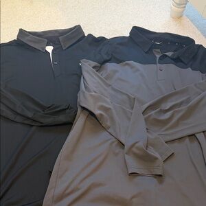 Lot of 2 PXG Men's Black and Gray Polo Shirts